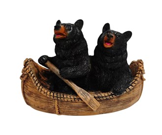 Black Bears Rowing Canoe