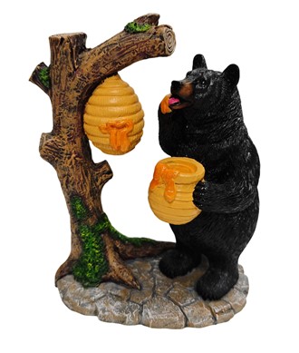 Black Bear Eating Honey