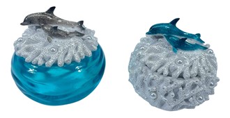 Dolphin Coral Trinket Box Set