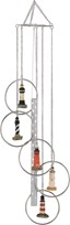View 5-Ring Polyresin Lighthouse Wind Chime