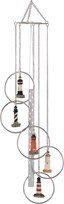 View 5-Ring Polyresin Lighthouse Wind Chime