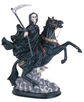 View 12" Santa Muerte horse Black