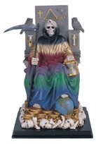 View 10 3/4" Santa Muerte wealth Rainbow