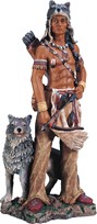 View Indian Warrior with Wolf
