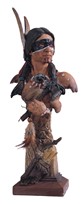 View Indian Warrior Bust with Axe