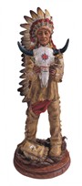 View Indian Chief with Ox Skull