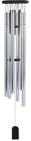 View Black/Silver Octagon Wood Top Wind Chime
