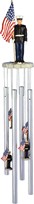 View US Marine with US Flag Top Wind Chime