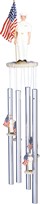 View US Navy with US Flag Top Wind Chime