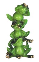 View See/Speak/Hear No Evils Stacked Frogs