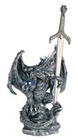 View Silver Dragon with Sword