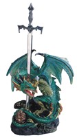View Green Dragon with Sword