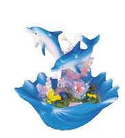 View Blue Dolphins on Seashell
