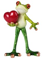 View Frog with Red Heart