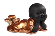 View Lying Buddhist Monk in Golden/Black