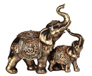 View Golden Thai Elephant with Cub
