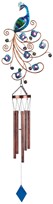 View Blue Purple Peacock Wind Chime