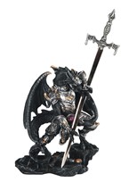 View Black/Silver  Dragon with Armor & Sword