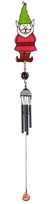View Black Coated Gem Chime, Red Gnome