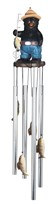 View Fishing Bear Round Top Wind Chime
