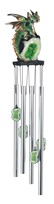 View Dragon Wind Chime on Green Crystal, Round Top