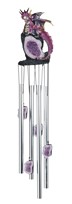 View Dragon Wind Chime on Purple Crystal, Round Top