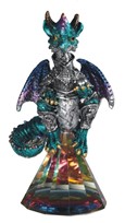 View Blue Dragon on Crystal Glass