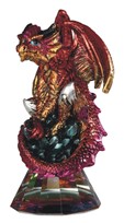 View Red Dragon on Crystal Glass