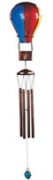 View Color Glass Air Balloon Wind Chime