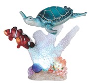 View Sea Turtle, Clownfish on Coral with LED