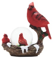 View Red Cardinal Snow Globe