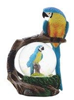 View Blue Parrot Snow Globe