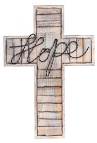 View Decorative Wooden Cross-Hope
