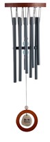View Wooden Top Black Tube Wind Chime-Peace
