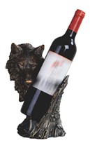 View Wolf Bust Wine Holder
