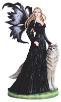 View Large-scale Fairy in Black with Wolf