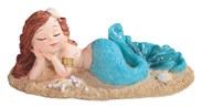 View Mermaid on Beach-Blue