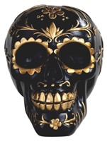 View Black Sugar Skull Tatoo in Gold