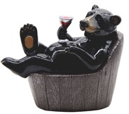 View Bear Drinking in Bathtub