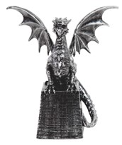 View Silver Dragon on Brick Patastal