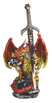 View Red Dragon with Sword