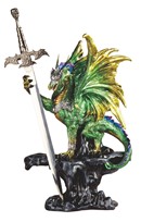 View Green Dragon with Sword
