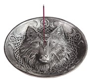 View Dark Silver Wolf Incense Burner