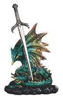 View Dragon Guarding a Sword
