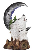 View Howling Wolves on Moon