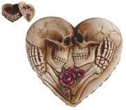 View Skull Couple Trinket Box