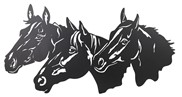 View 3 Horse Bust Wall Decoration