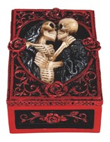 View Skull Couple Trinket Box