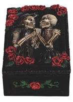 View Skull Couple Trinket Box