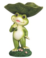 View Frog with Lily Pad Bird Feeder